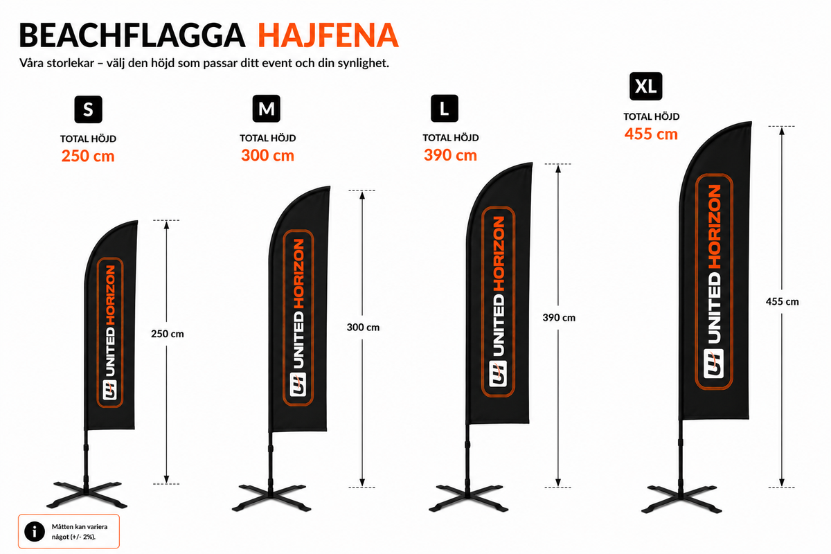 Beachflagga Hajfena