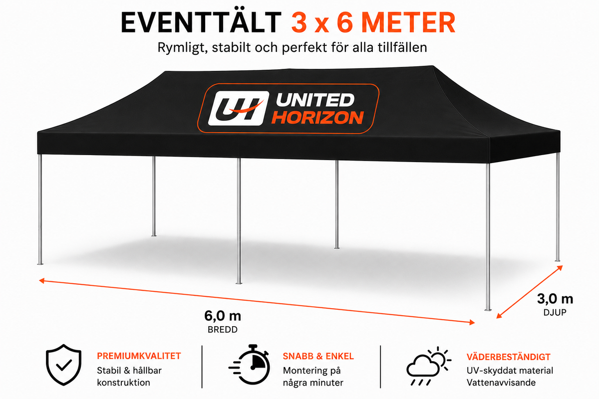 Eventtält 3 x 6 m